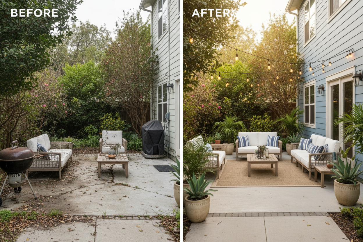 Before & After - Outdoor Patio
